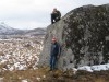 Mad block of rock we found while at out walking. Monkey man couldnae resist climbing it - Click to view full size.